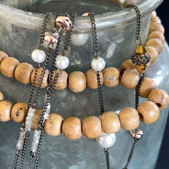 Loft Necklace Black Silver Pearl Crystal $18ea or Bundle3/$30 - Picture 5 of 10